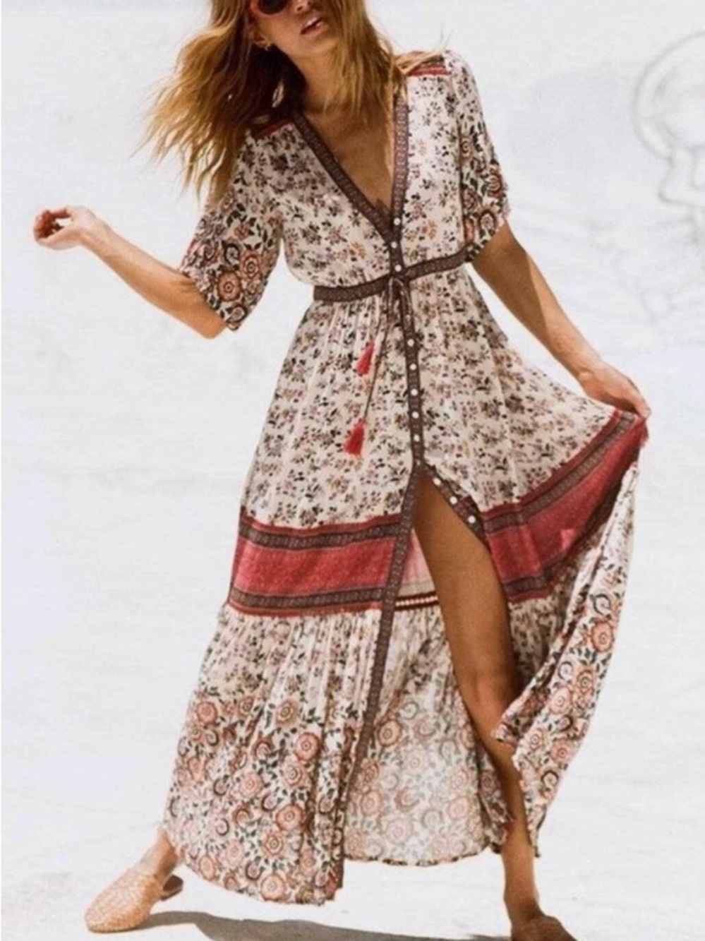 Spell & The Gypsy Collective Elle Gown – Rosewood | Size Small | Rare Boho Maxi